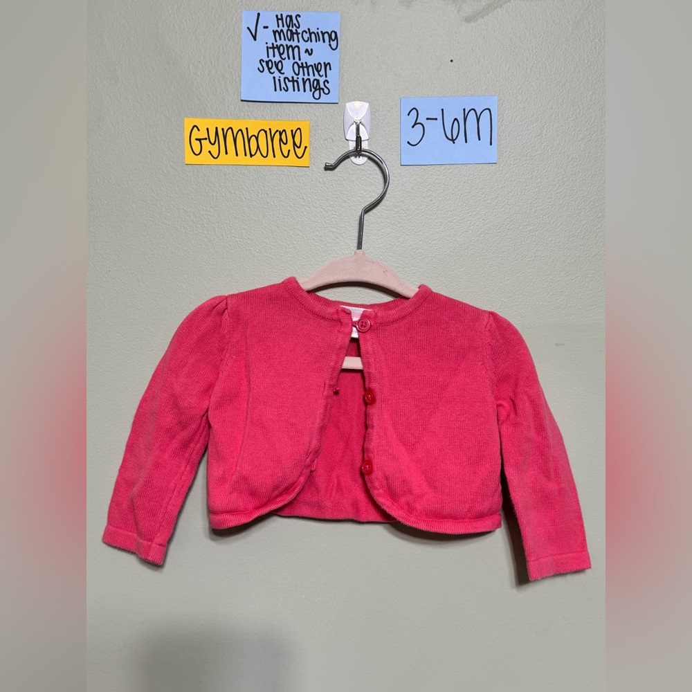 NWOT Gymboree Pink Infant Cardigan, Size 3-6M